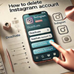 Human Finger taping on Deactivate Instagram account